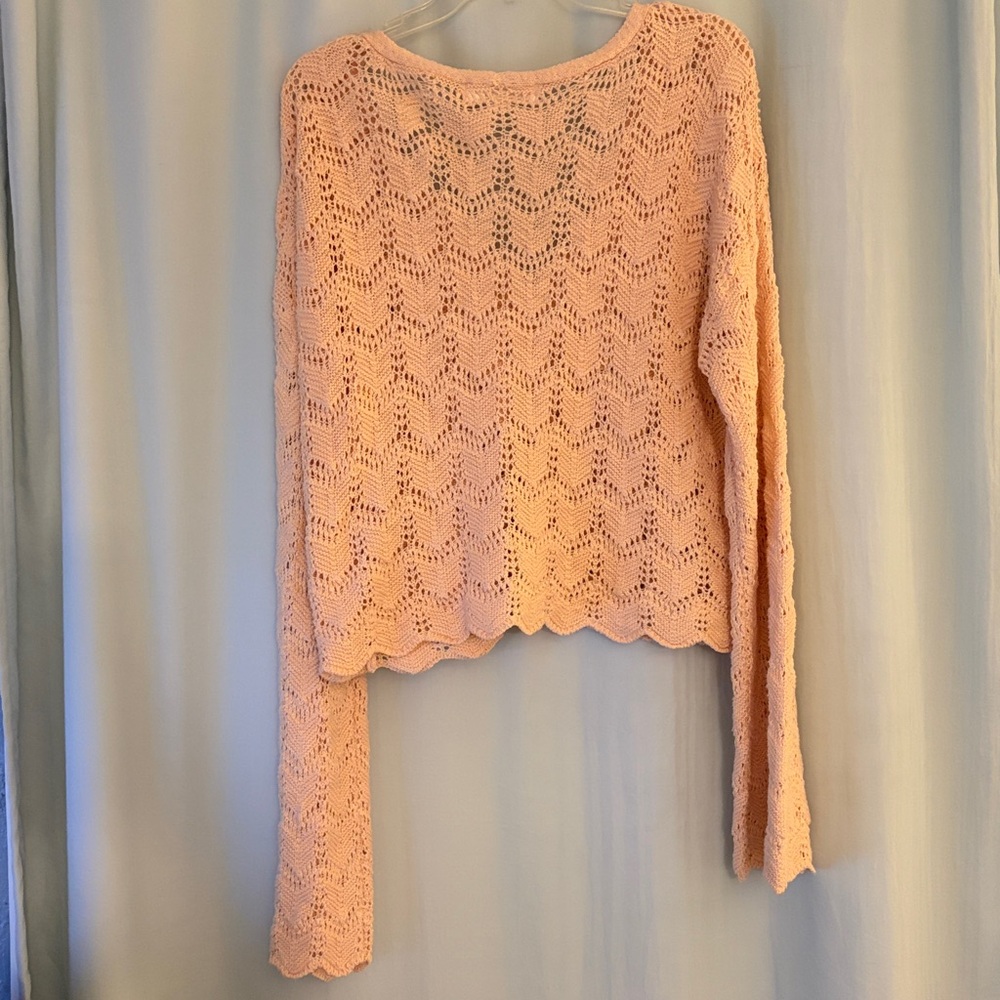 Sugar Moon Women's Knit Open Front Long sleeve boho cottage core Sweater, XL - Picture 5 of 6